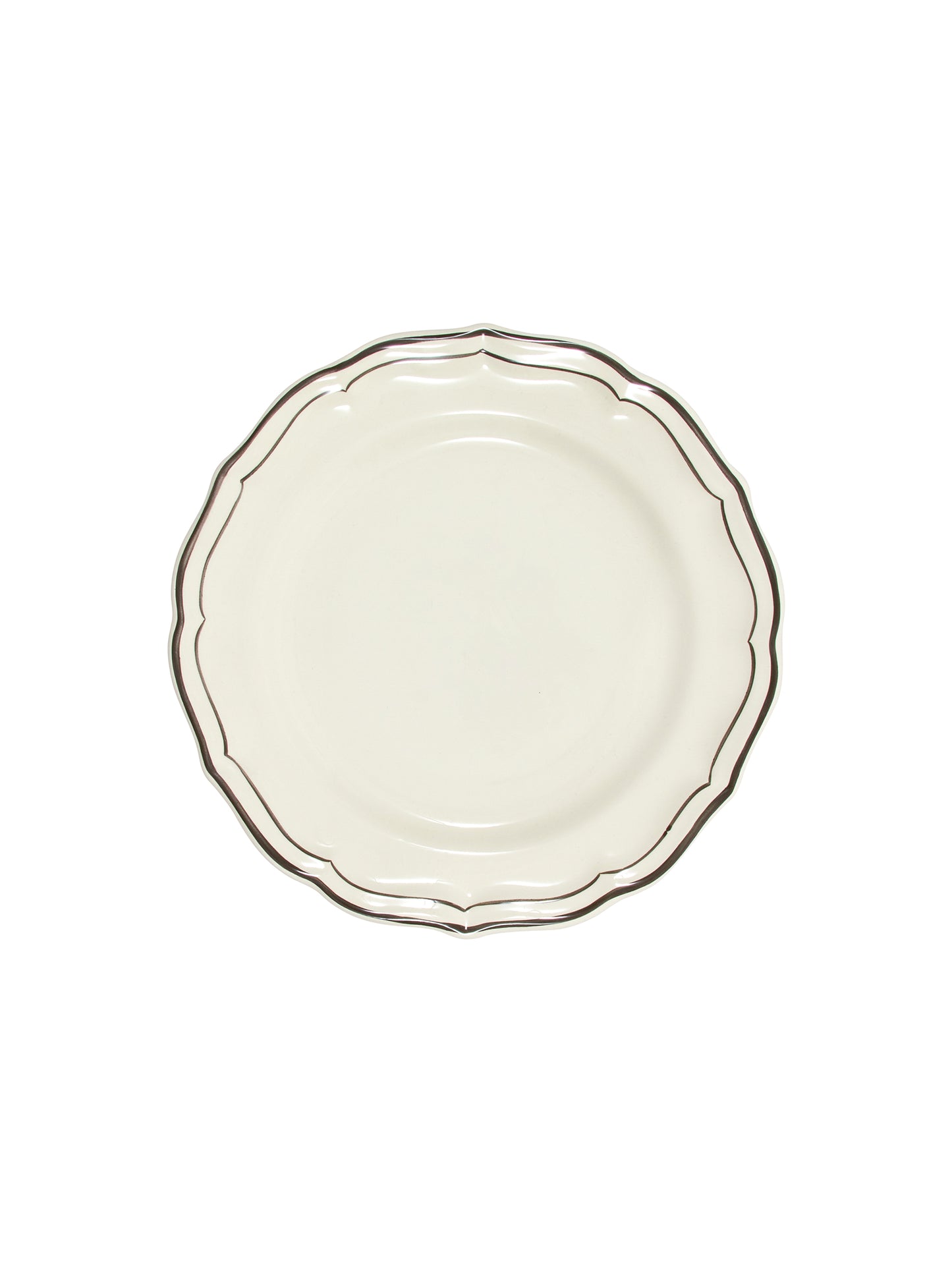 Gien Filet Midnight Monogram Salad Plate Custom Weston Table