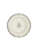 Gien Filet Midnight Monogram Soup Plate A Weston Table