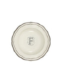 Gien Filet Midnight Monogram Soup Plate F Weston Table