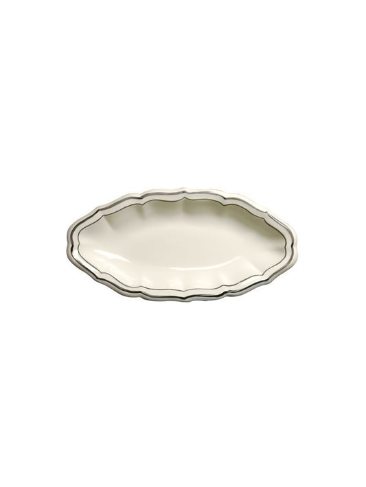 Gien Filet Taupe Pickle Dish Weston Table