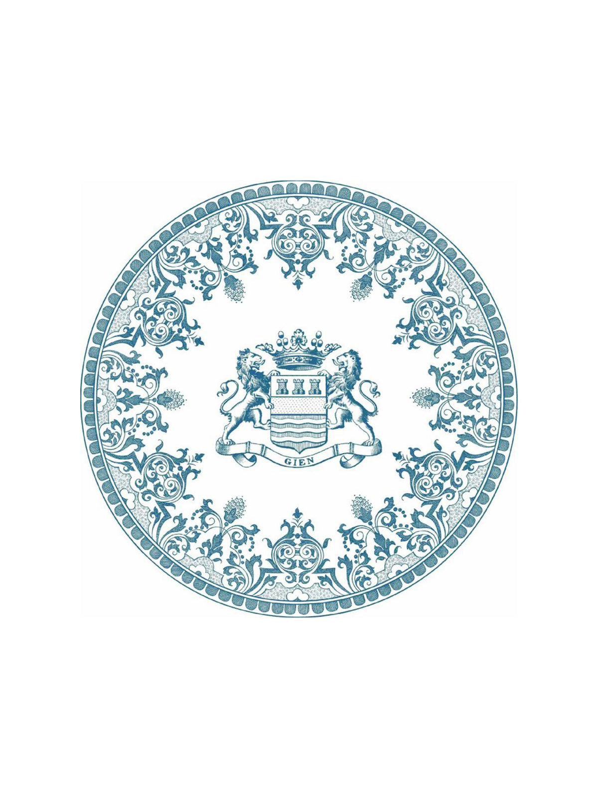 Gien Les Depareillees Blason Blue Dinner Plate Weston Table