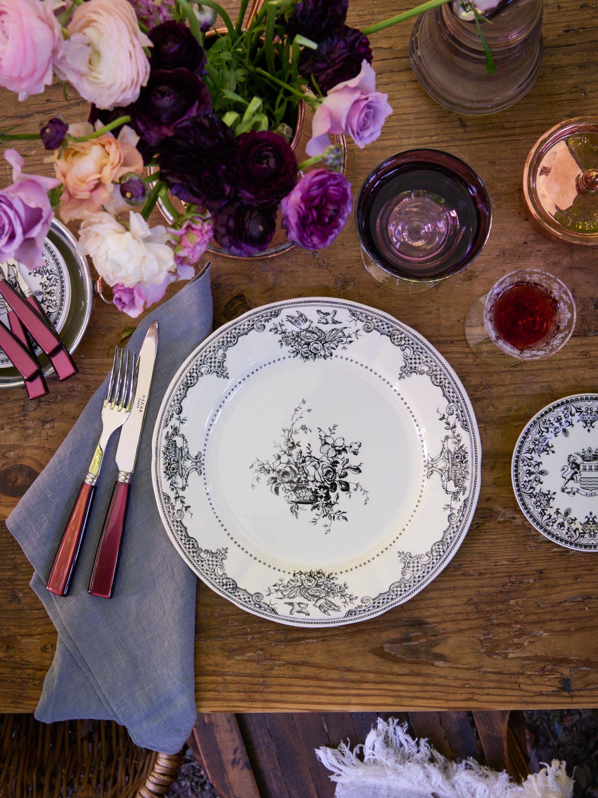 Gien Les Depareillees Fleur Dinner Plate