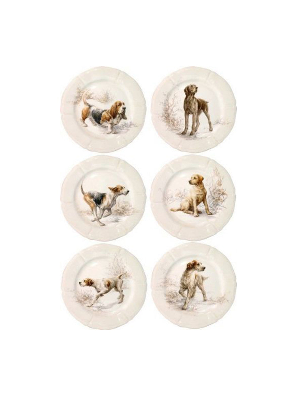Gien Sologne Dog Salad Plates Weston Table