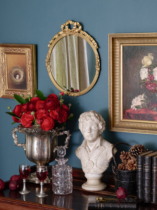 Gilt Pewter Mirror Weston Table