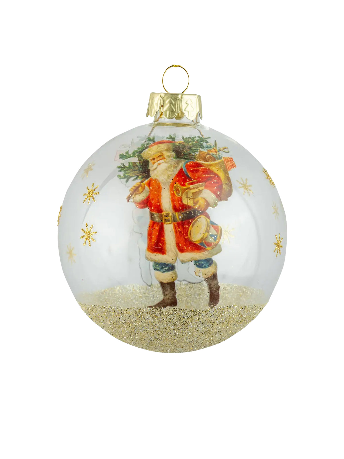 Glass Clear Santa Ornament Weston Table