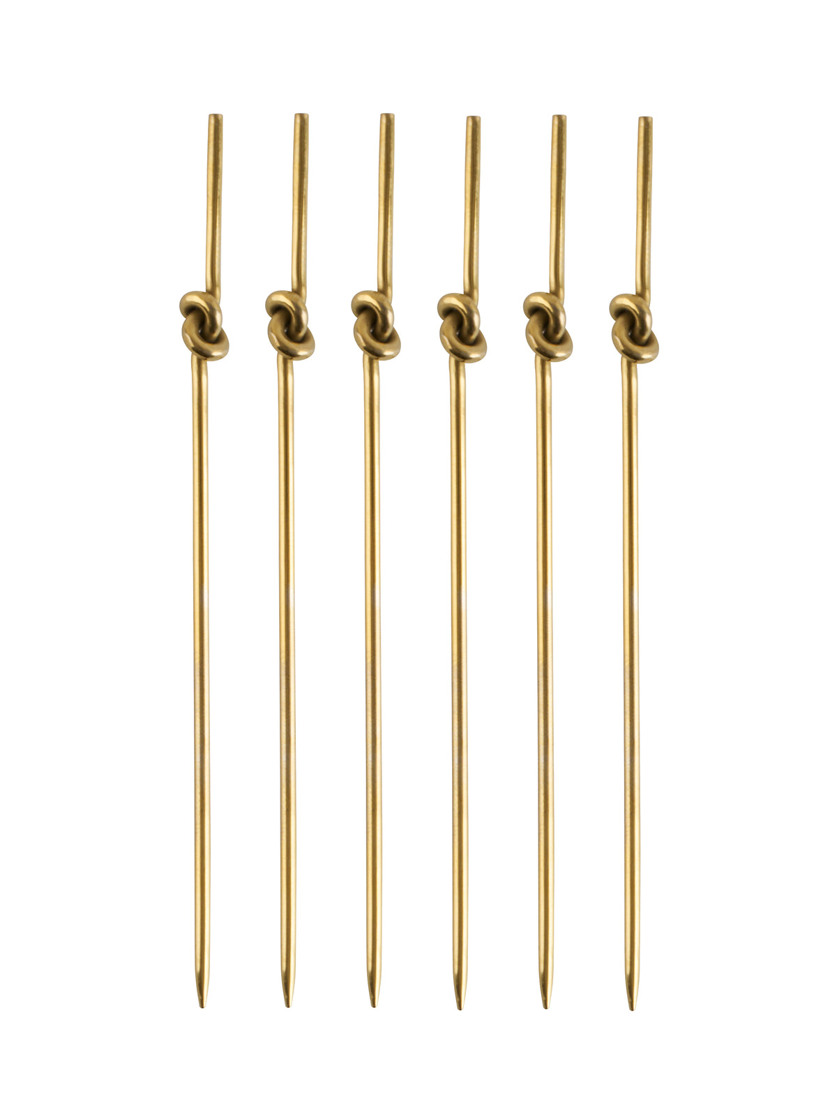 Gold Knot Cocktail Picks Set of Six Weston Table