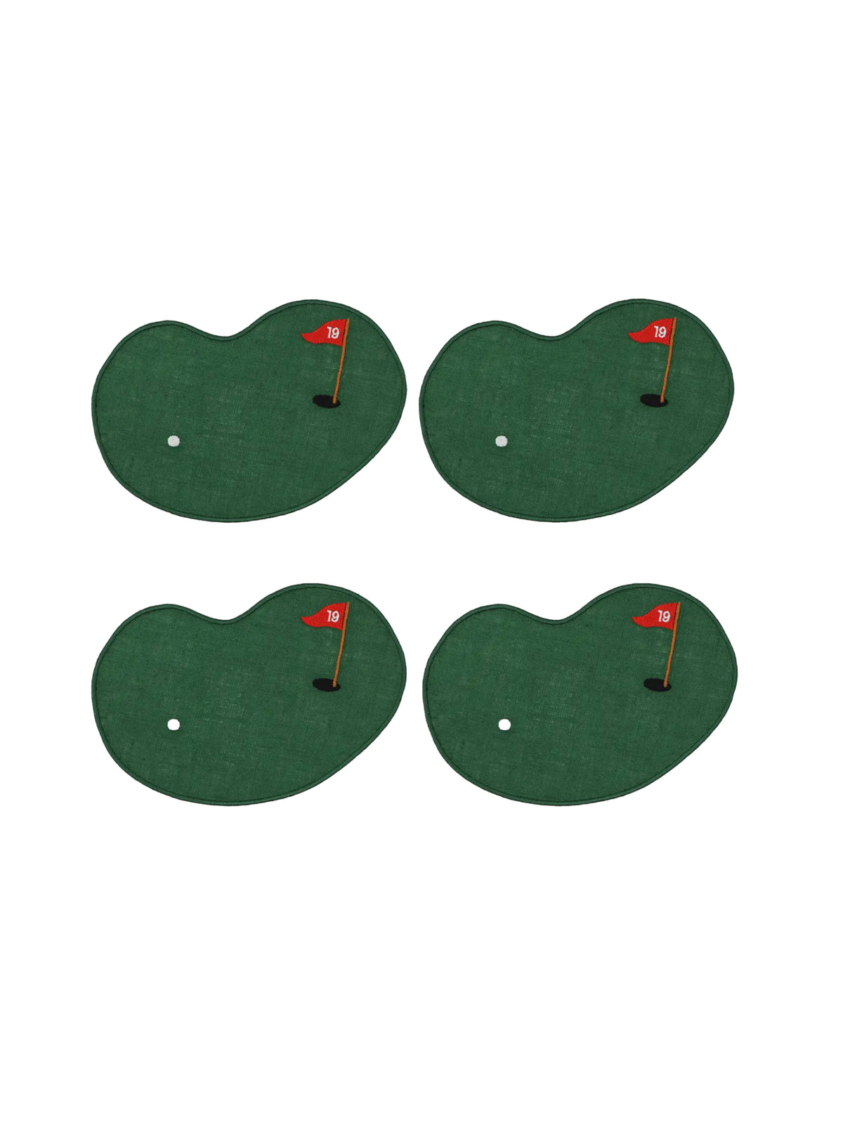 Golf Greens Linen Cocktail Napkins Weston Table