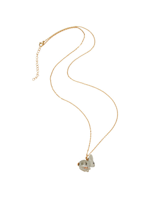Handmade White Bunny Necklace Weston Table