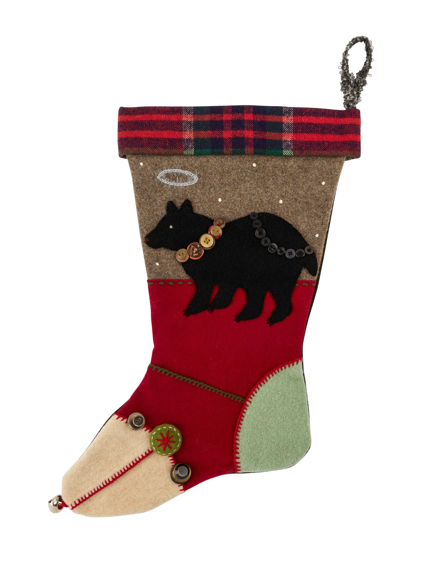 Heirloom Bear Wool Stocking Weston Table