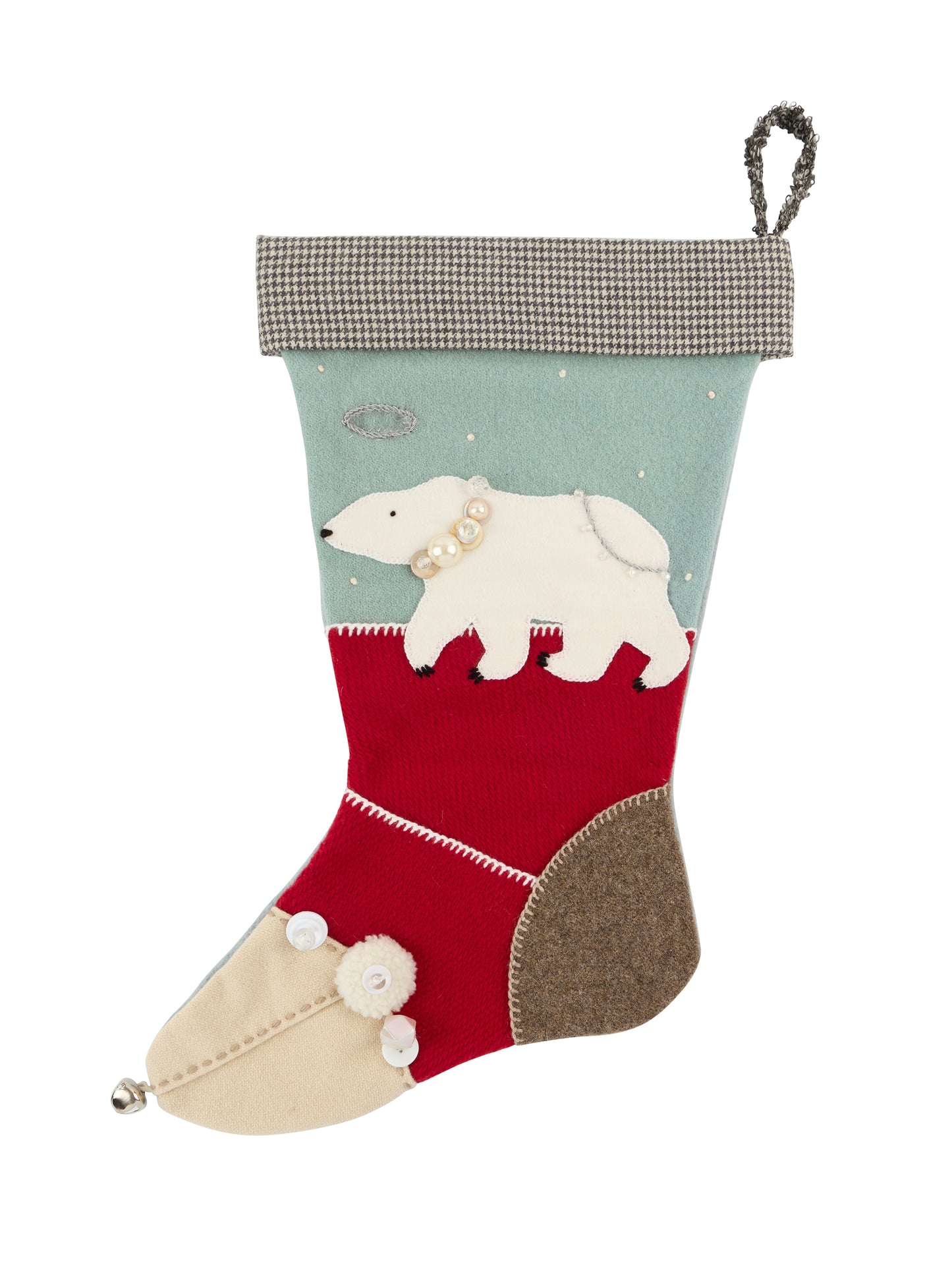Heirloom Polar Bear Wool Stocking Weston Table