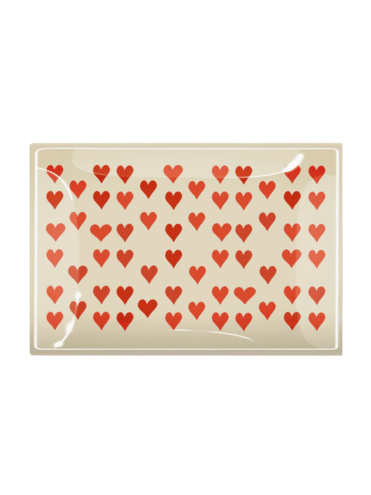 I Love You with A Thousand Hearts Decoupage Glass Weston Table