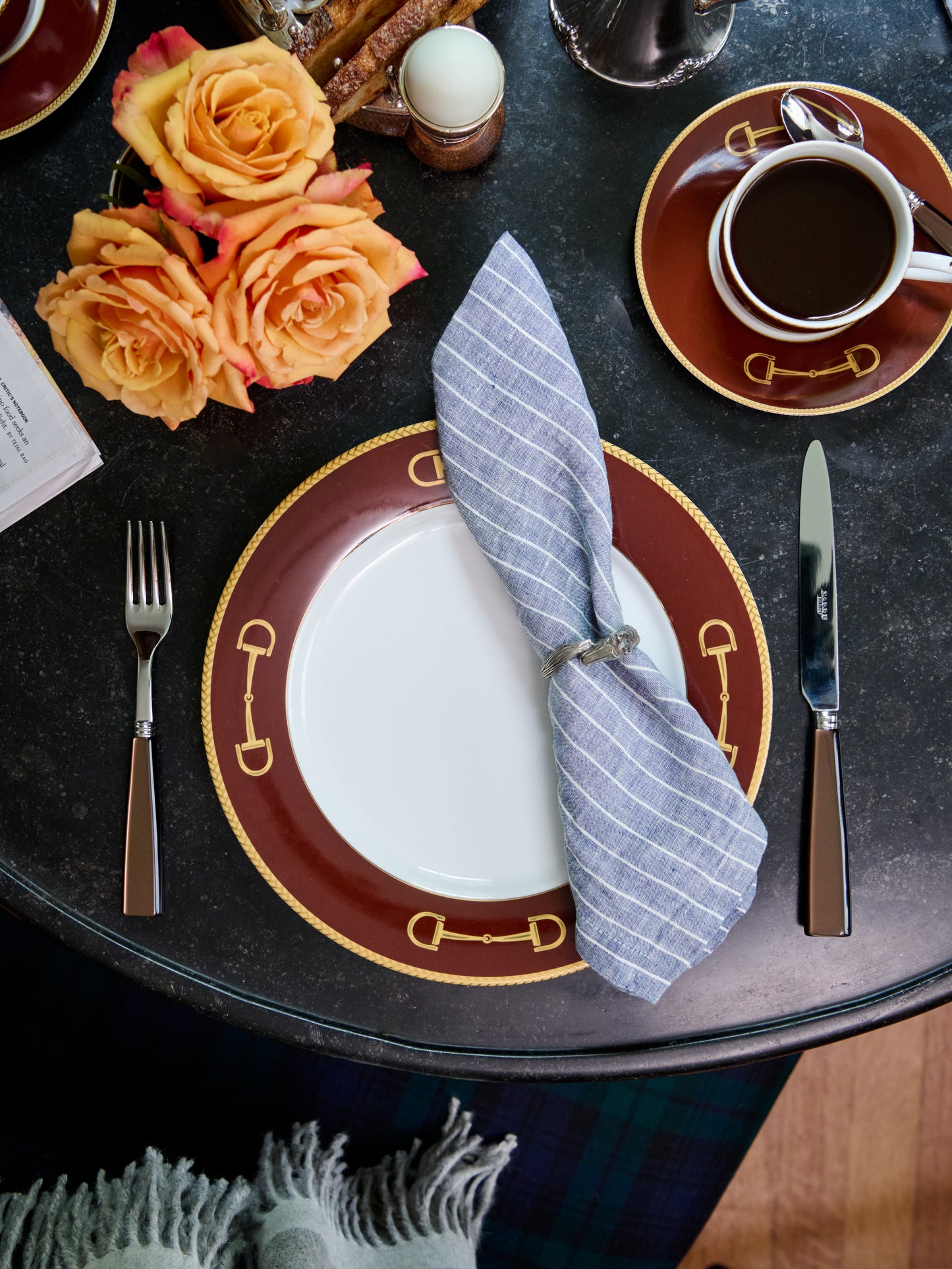 Julie Wear Cheval Chestnut Brown Dinner Plate Weston Table