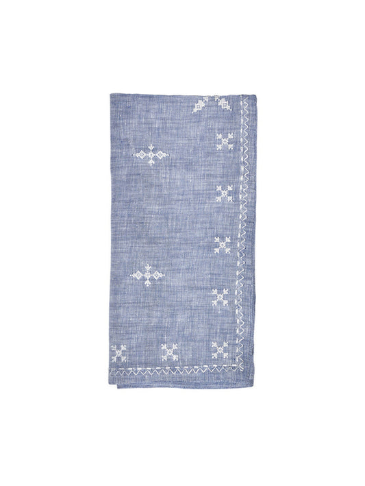 Kim Seybert Blue and White Fez Napkin Set Weston Table