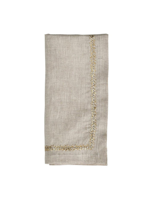 Kim Seybert Natural Gold & Silver Classic Napkins Weston Table