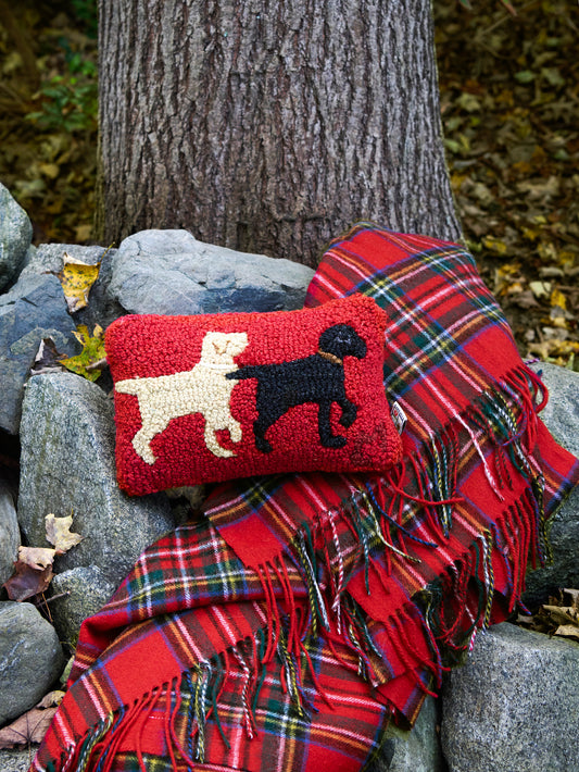 Lab Buddies Hooked Wool Pillow Weston Table