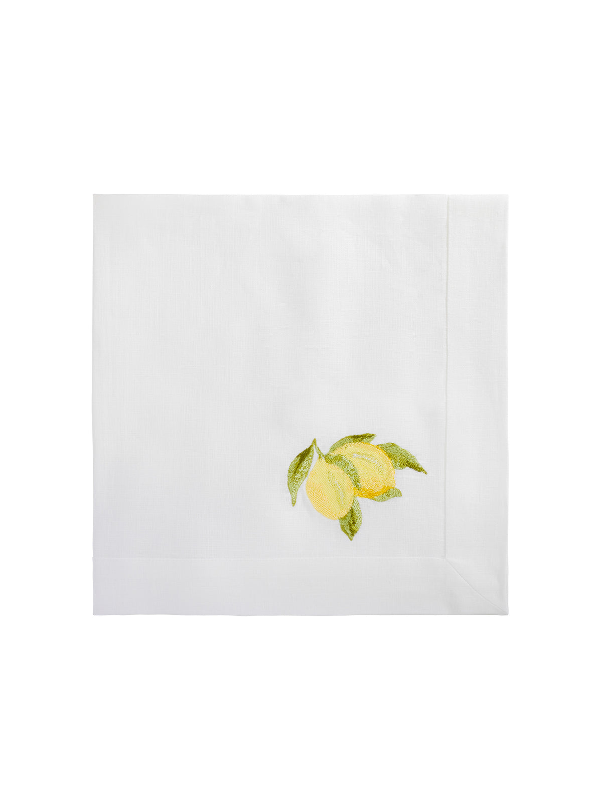 Lemon Embroidered Dinner Napkin Set Weston Table