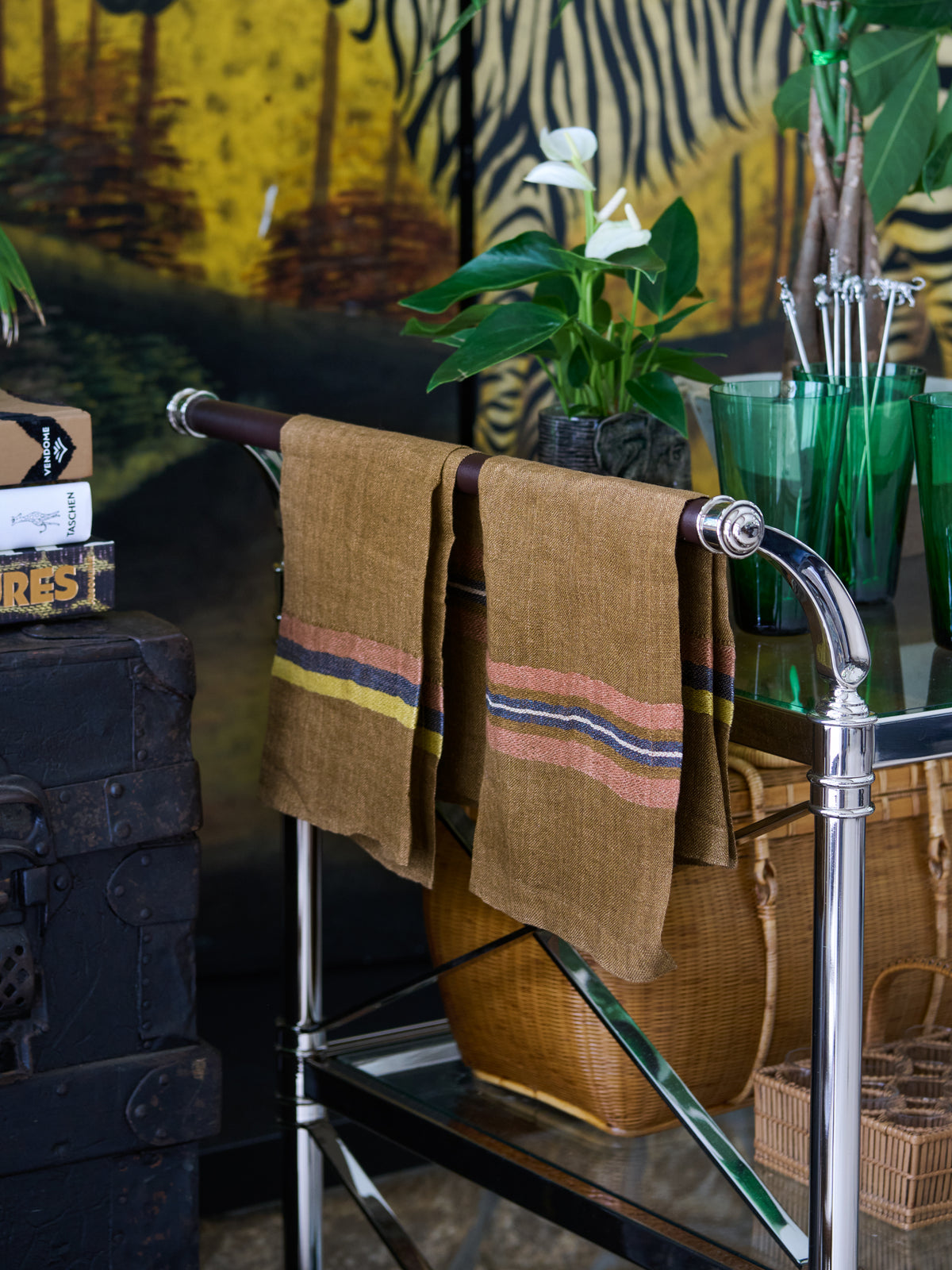 Libeco Virginia Stripe Linen Napkins Weston Table