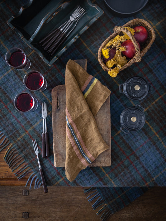 Libeco Virginia Stripe Linen Napkins Weston Table