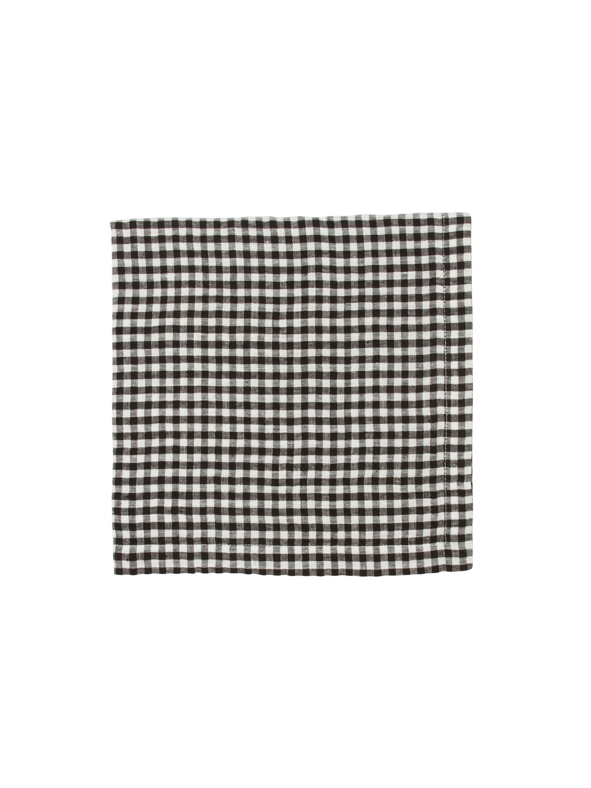 Linen Gingham Black Napkins Weston Table