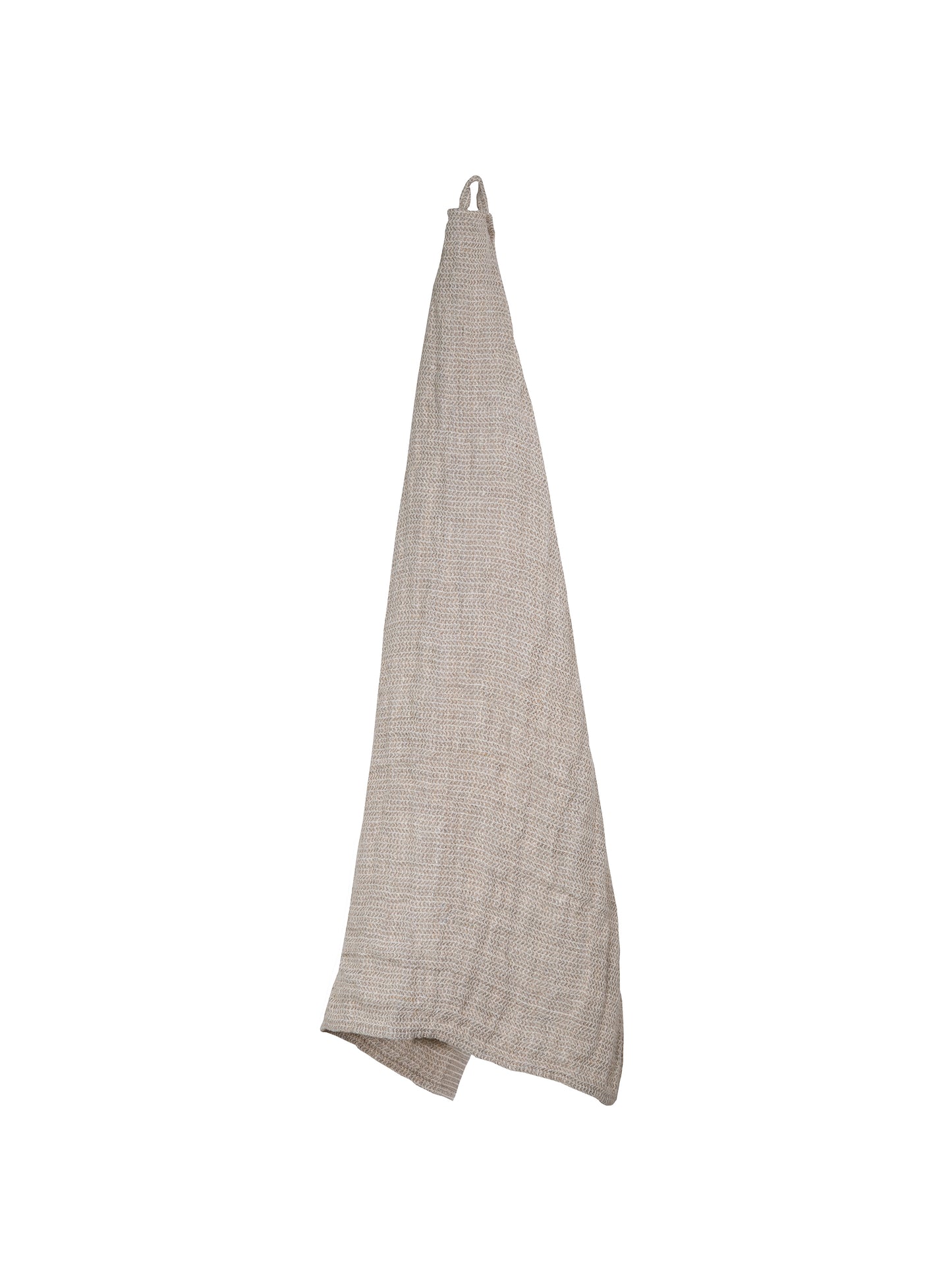 Natural and White Linen Wave Kitchen Towel Weston Table