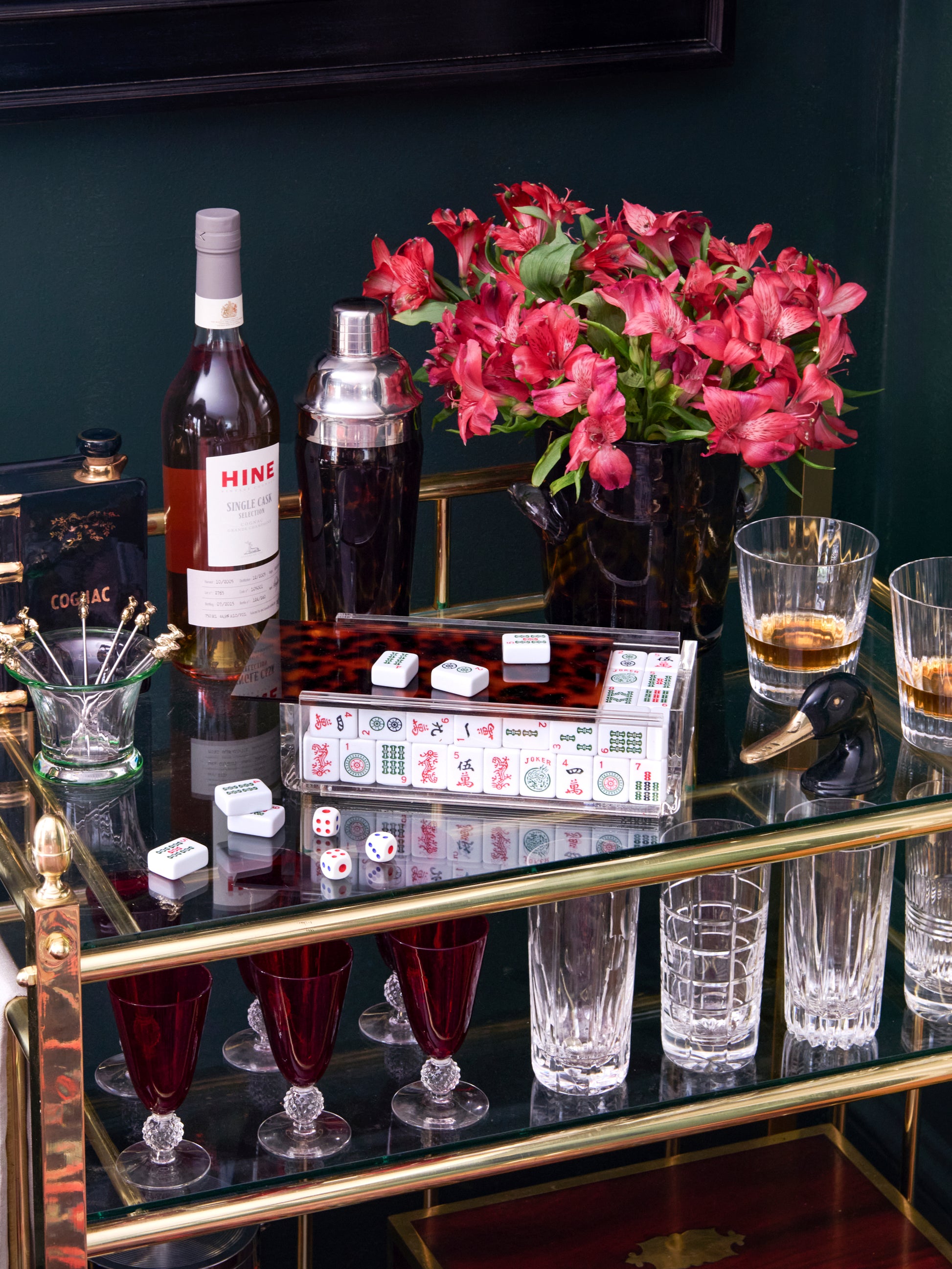 Luxe Tortoise Mahjong Set Weston Table