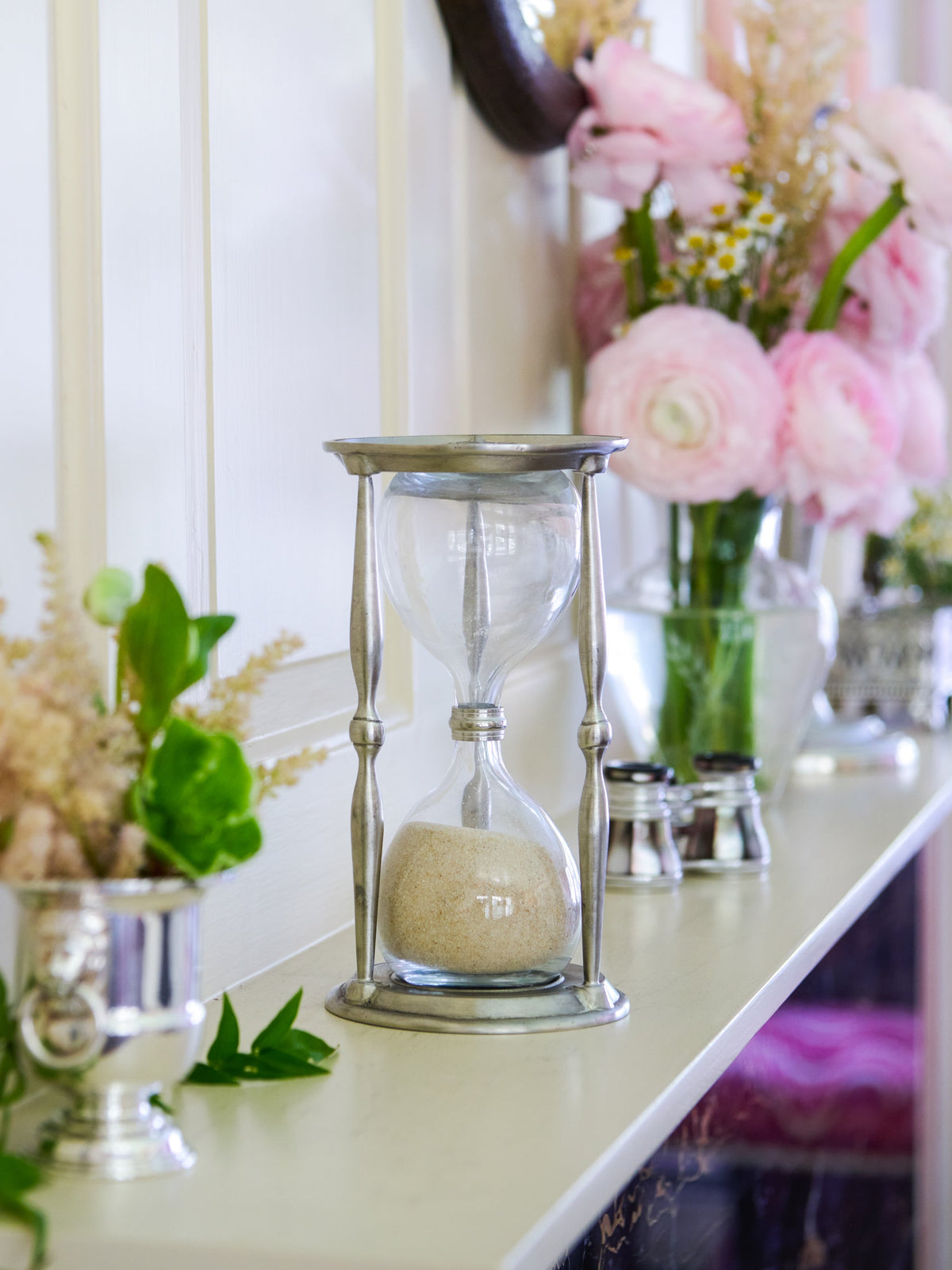 MATCH Pewter Ancient Coin Hourglass Weston Table