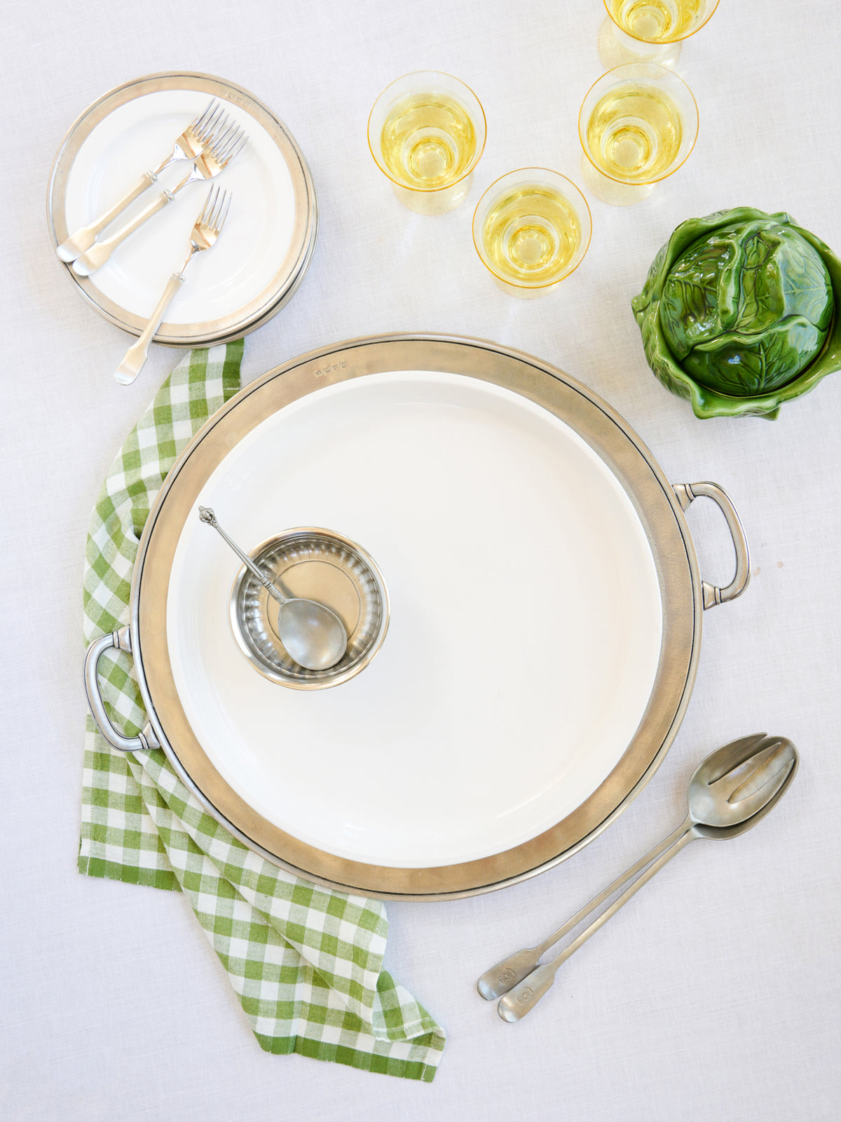 MATCH Pewter Convivio Round Serving Platter Weston Table