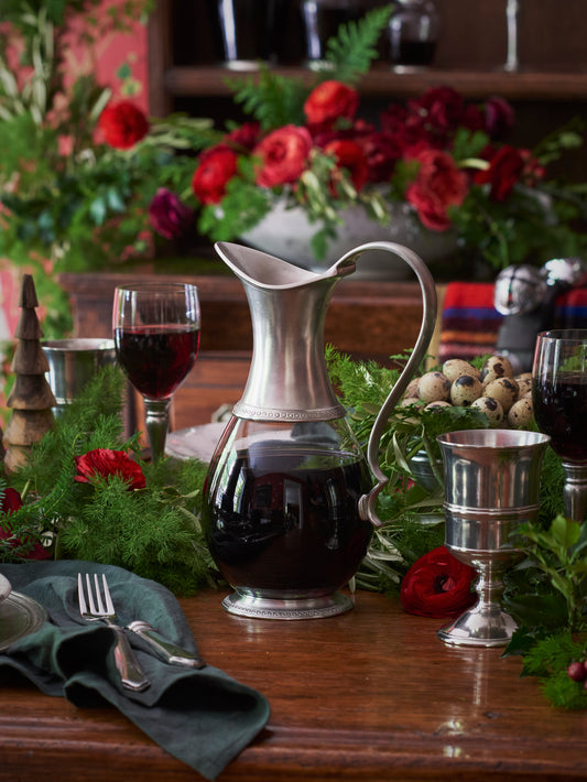 MATCH Pewter Glass Pitcher with Handle Weston Table
