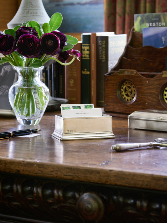 MATCH Pewter Sugar Packet and Business Card Holder Weston Table