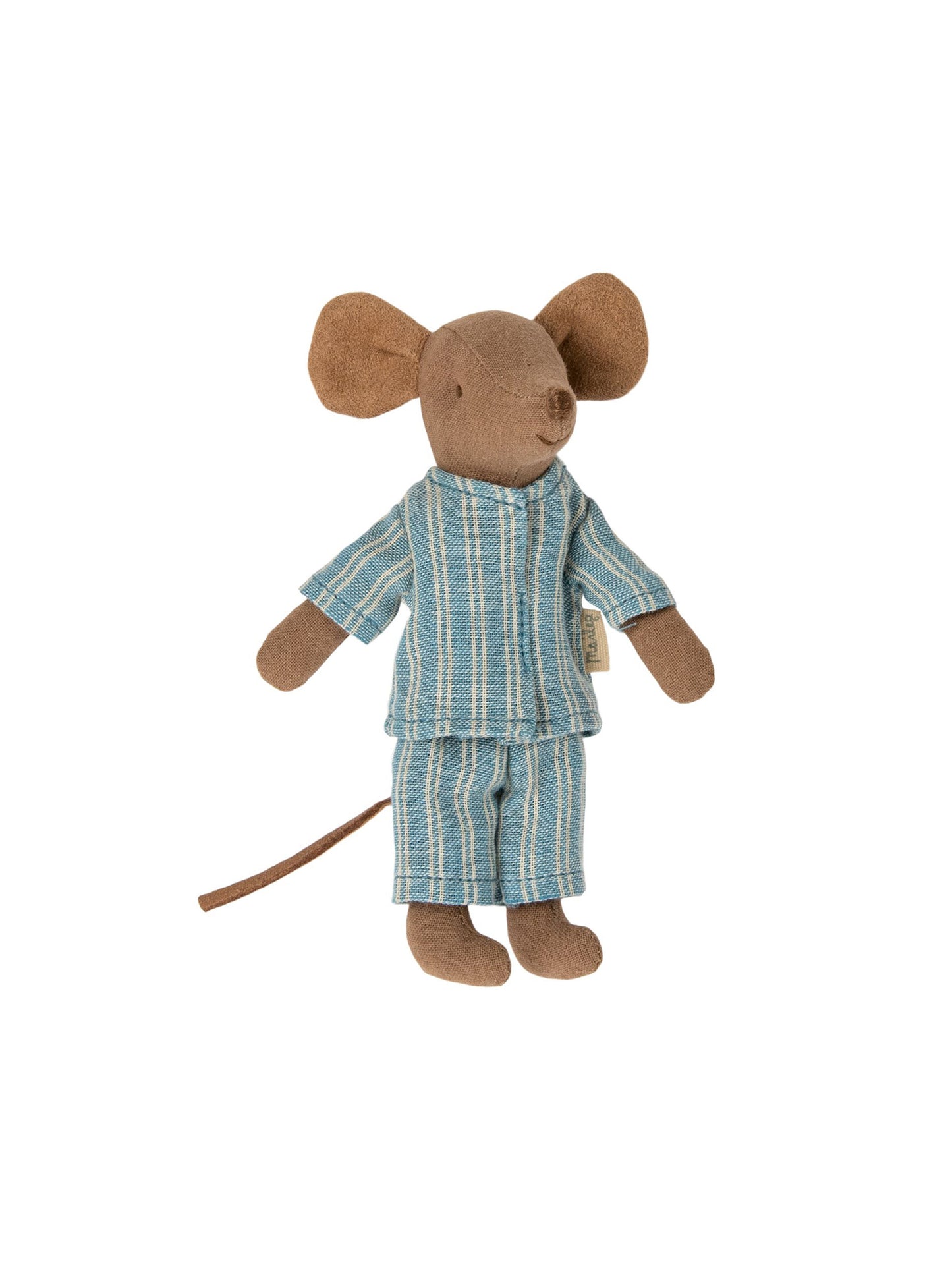 Maileg Big Brother Pajama Mouse in Matchbox Weston Table
