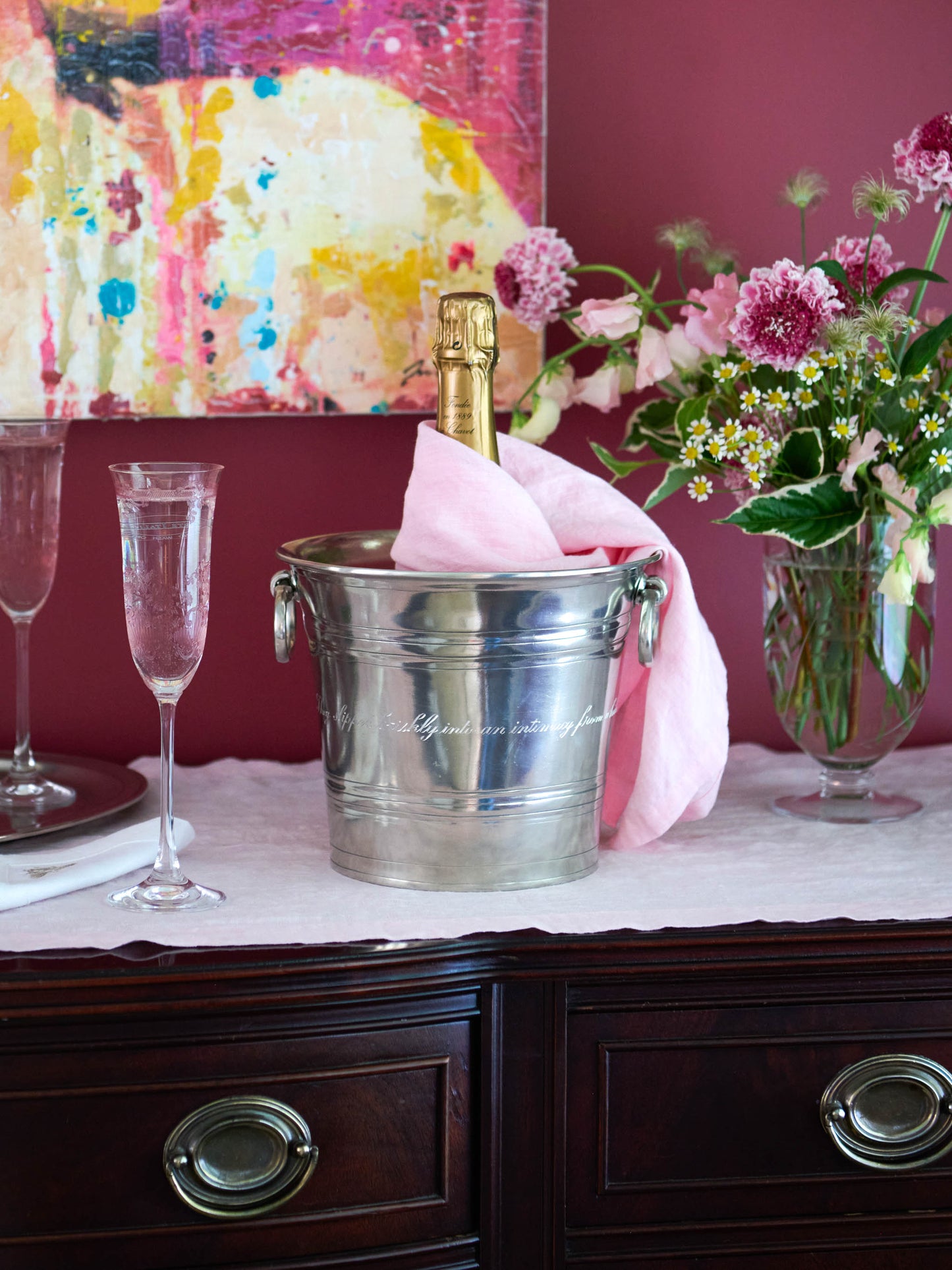 MATCH Pewter F. Scott Fitzgerald Quote Custom Engraved Champagne Bucket Weston Table