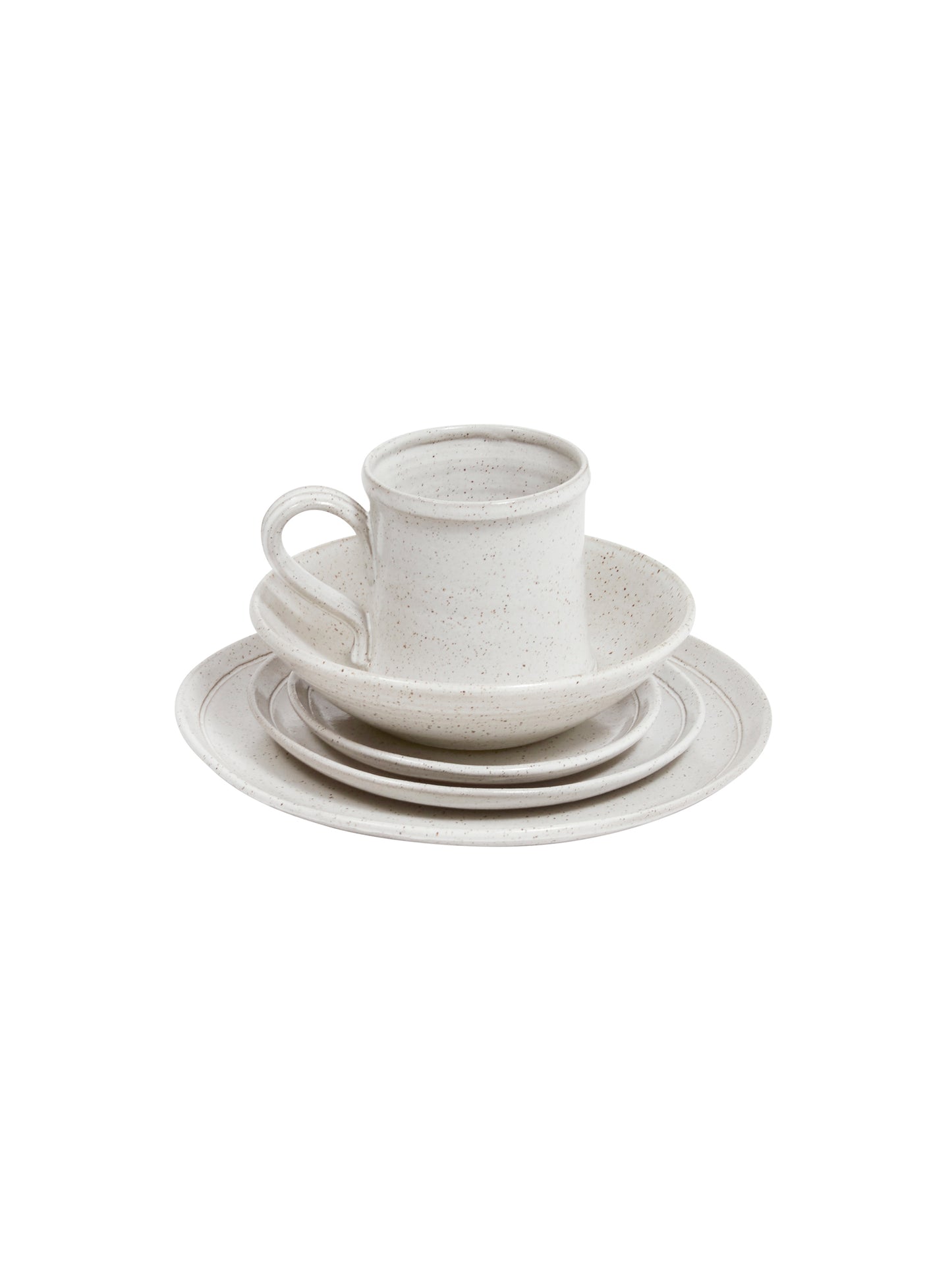 McQueen Pottery Speckled Dinnerware 5 Piece Place Setting Weston Table
