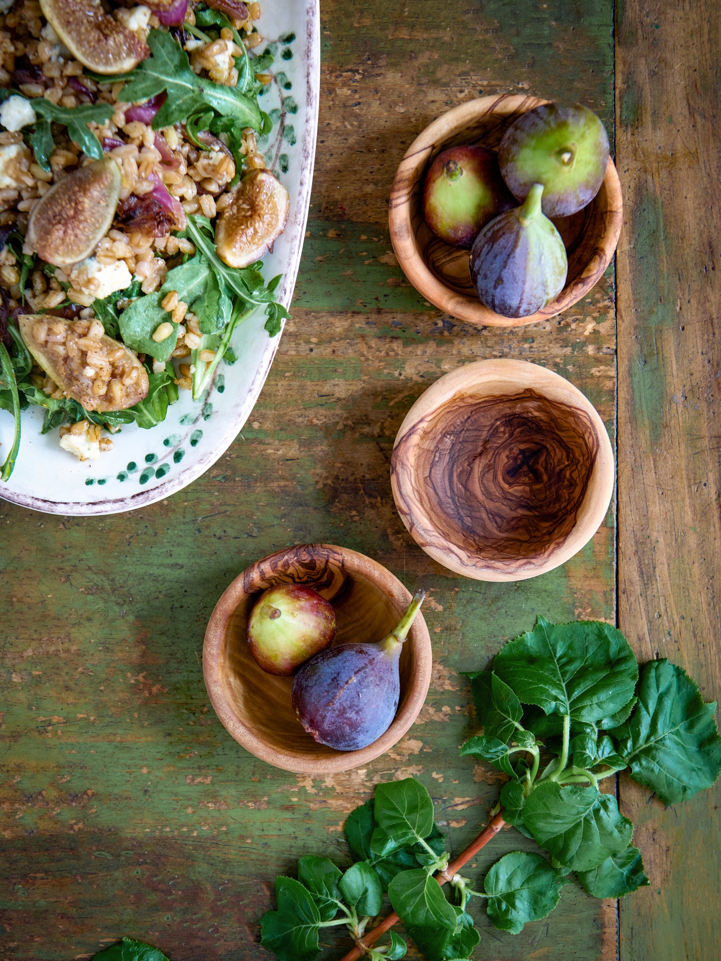 Mini Olive Wood Mise en Place Bowl Trio Weston Table