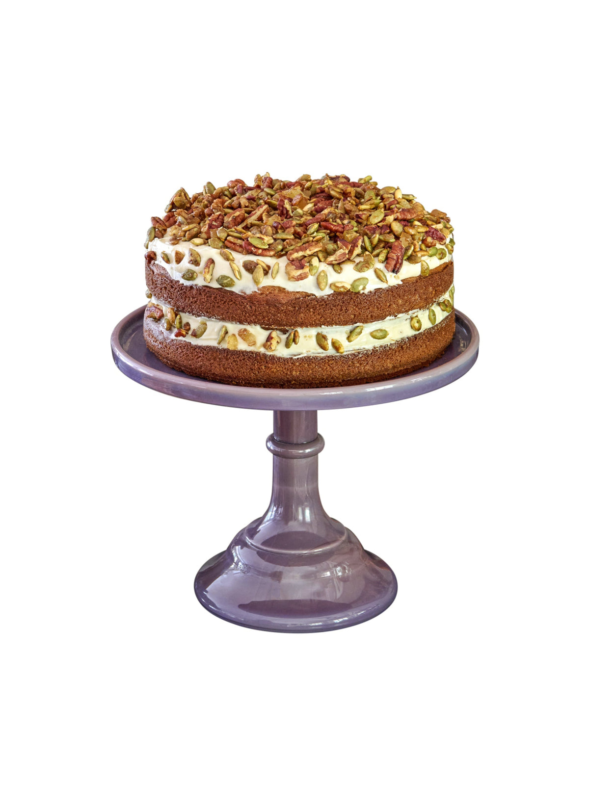 Mosser Glass Purple Cake Stand Weston Table