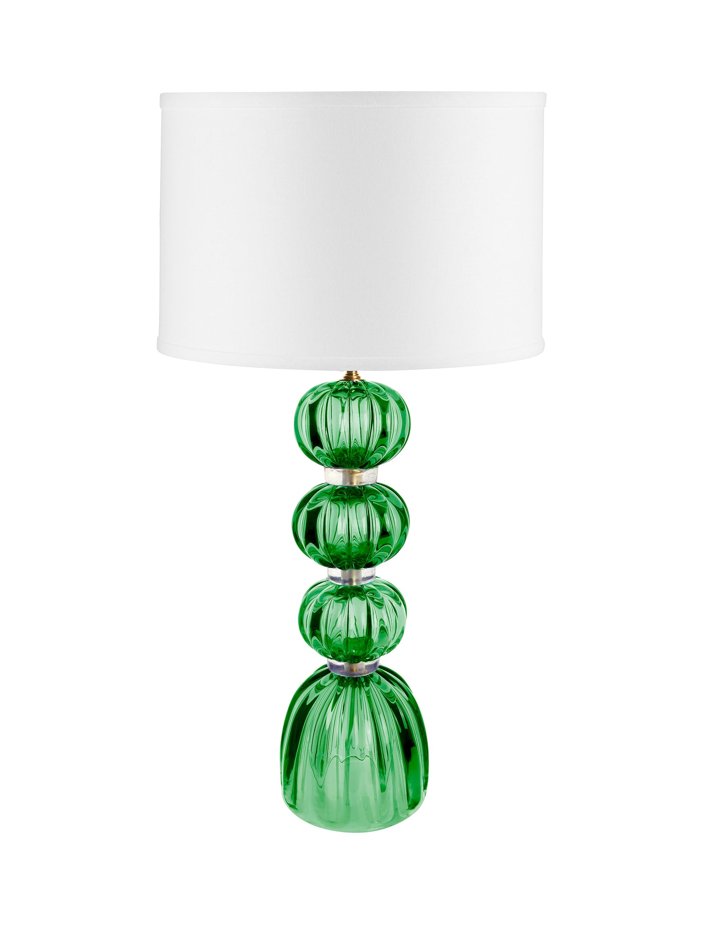 Murano Emerald Glass Lamp Weston Table