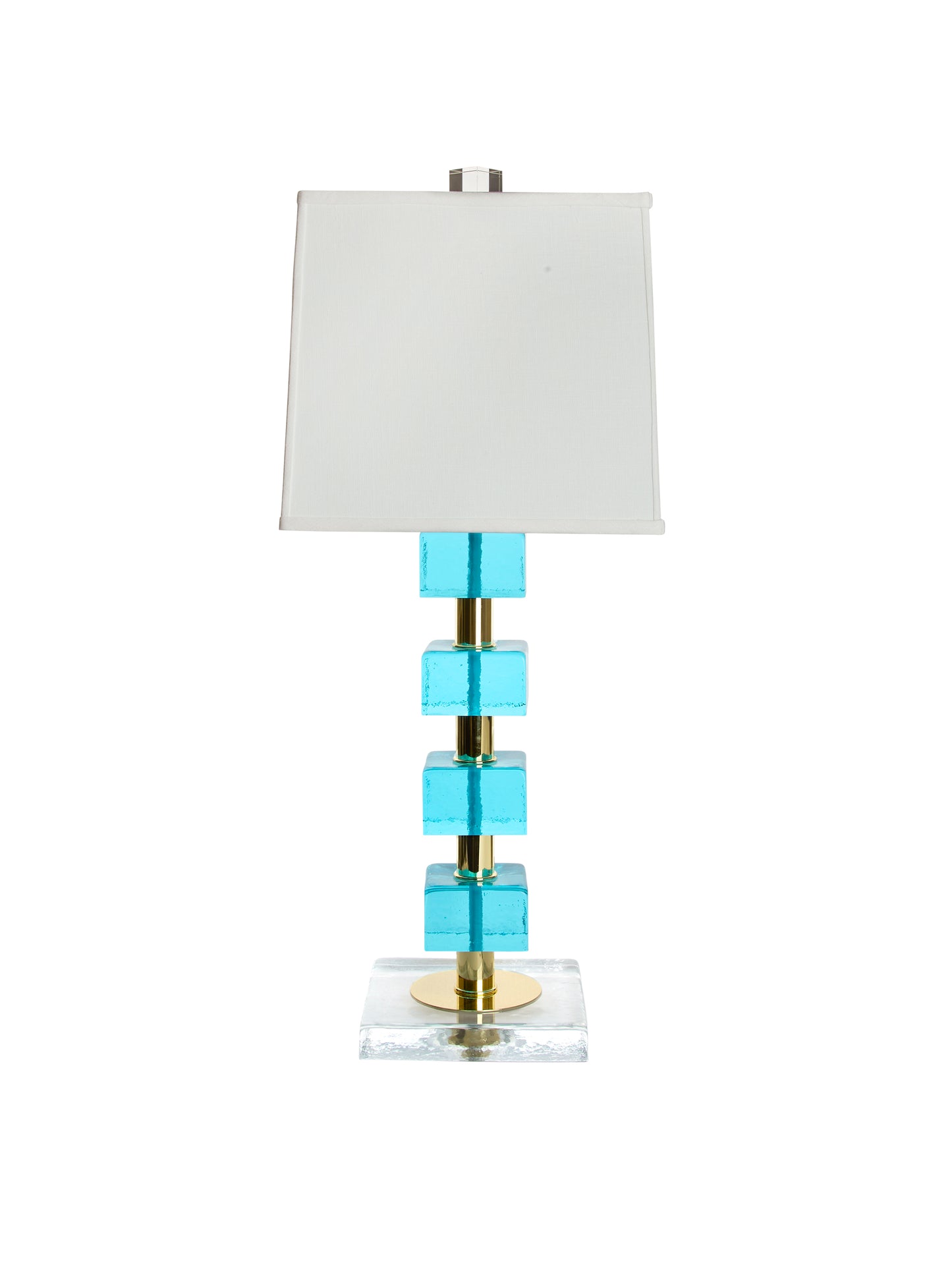 Murano Zeus Cerulean Glass Lamp Weston Table