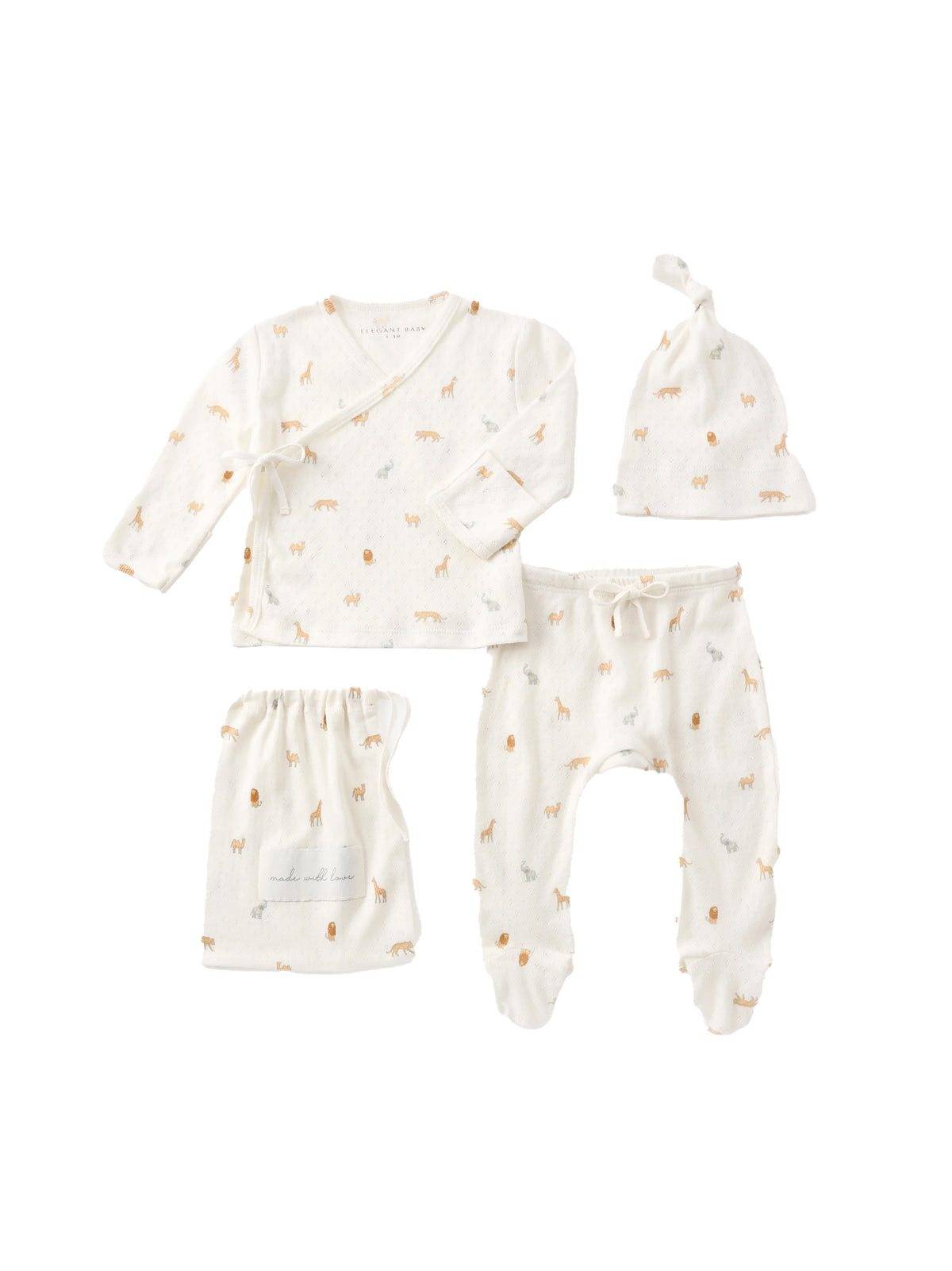 Organic Cotton Safari Layette Set