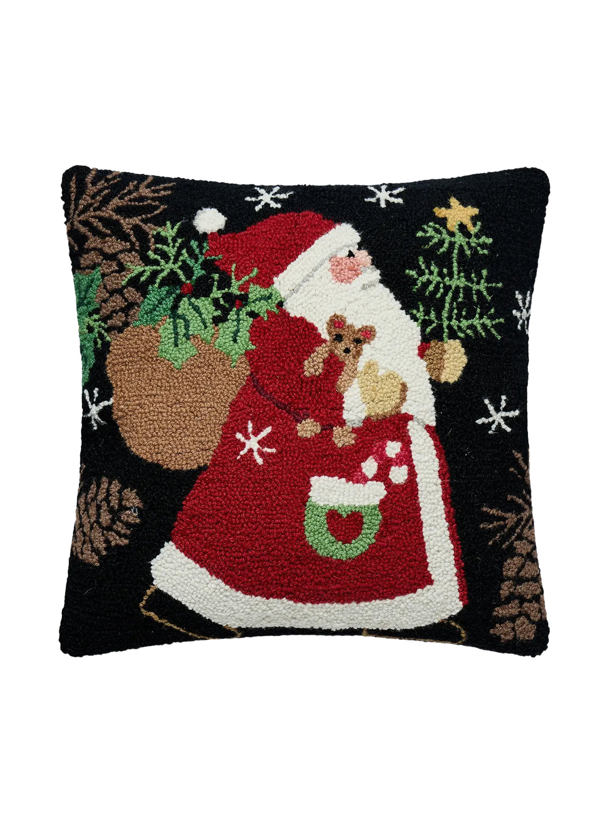 Papa Noel Wool Hook Pillow