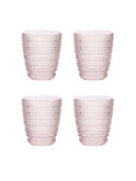 Pearls Pink Double Old Fashioned Glasses Set of Four Weston Table