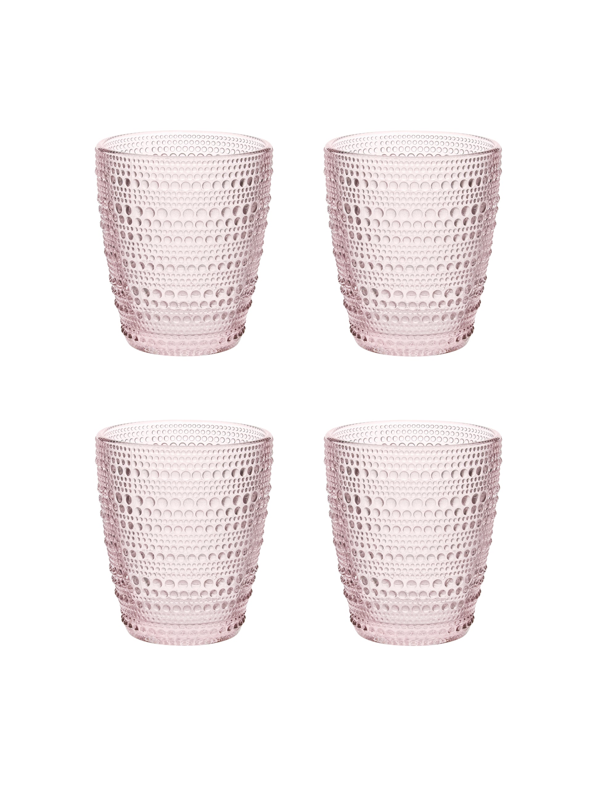 Pearls Pink Double Old Fashioned Glasses Set of Four Weston Table