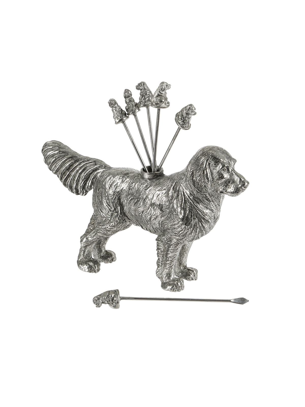 Pewter Retriever Cheese Picks Weston Table