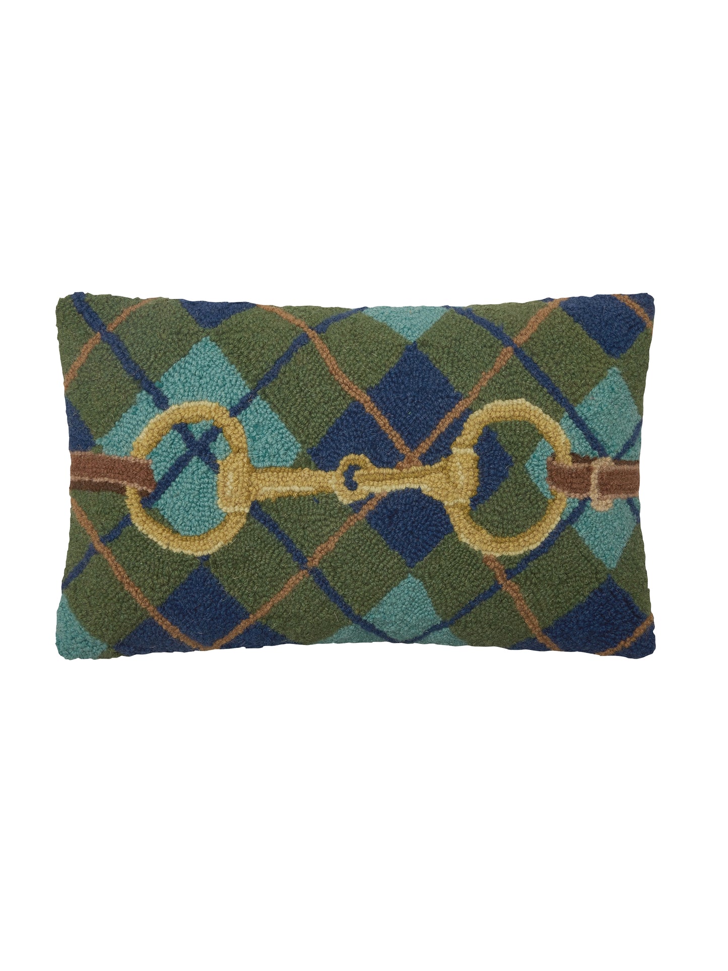 Plaid Horse Bit Hook Pillow Weston Table