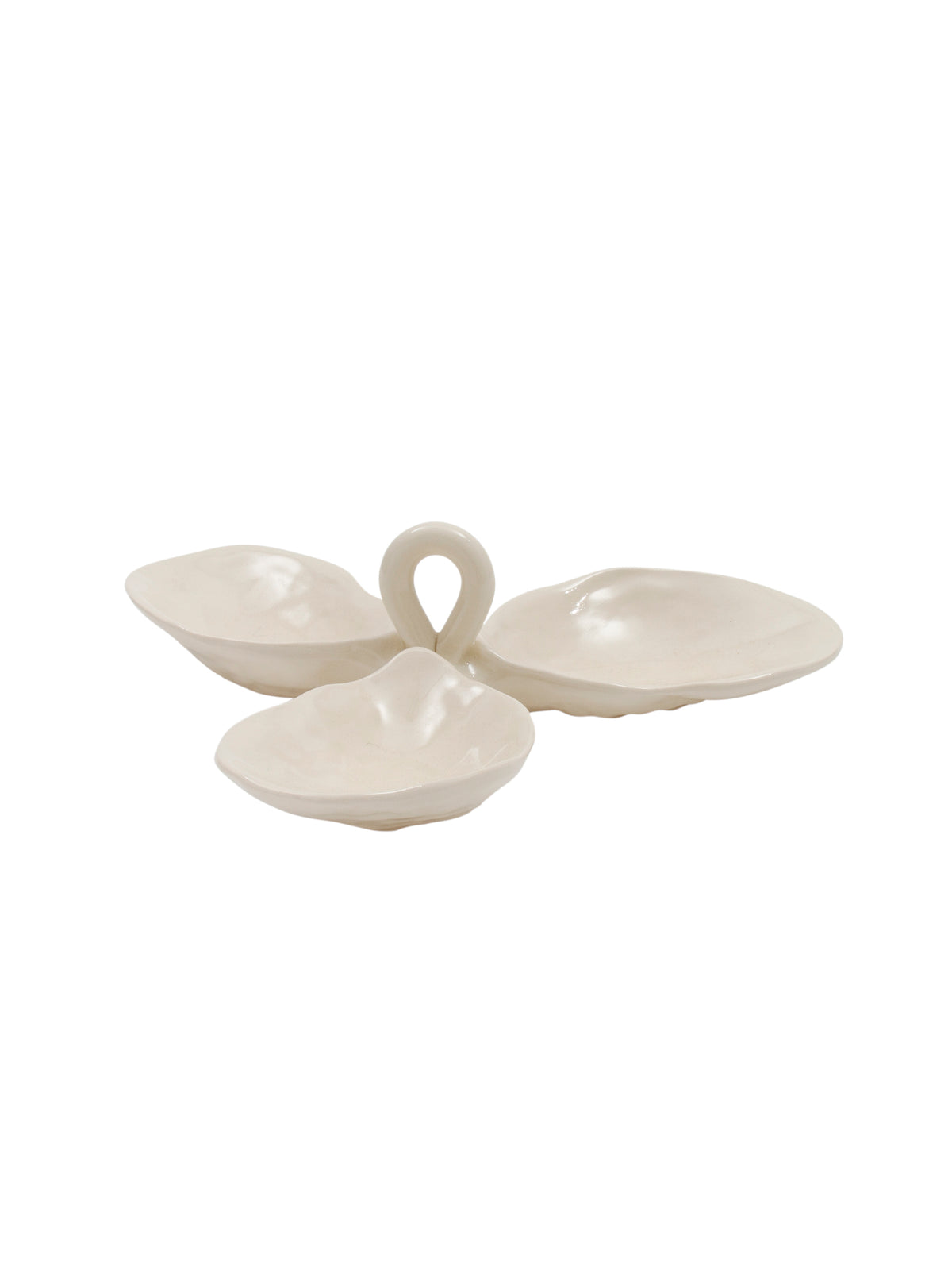Porcelain White Condiment Dish with Handle Weston Table