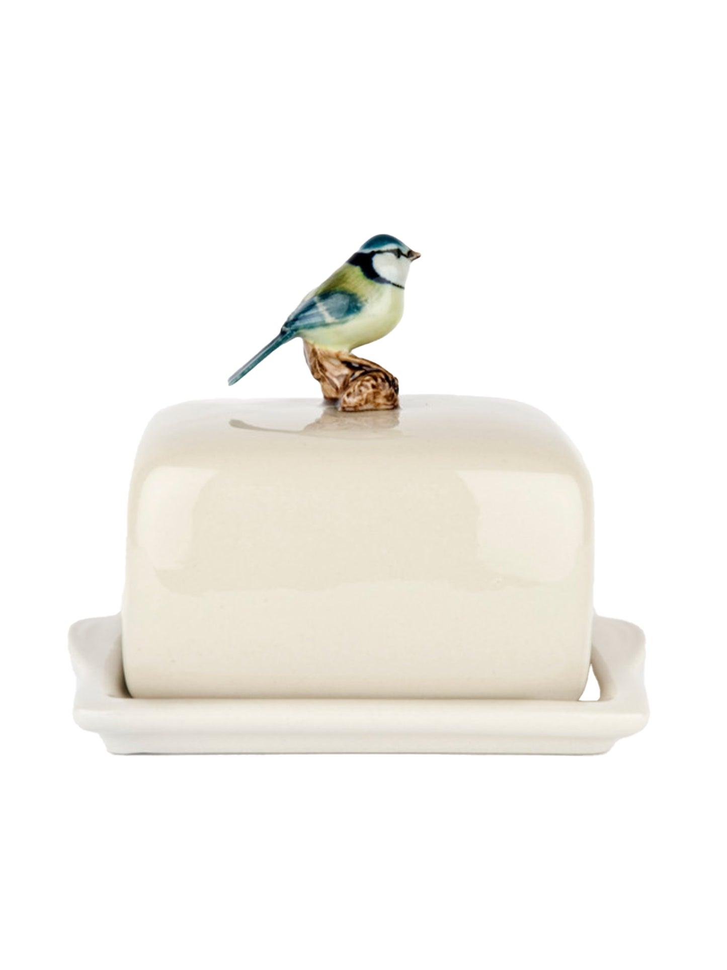 Quail Ceramics Blue Tit Bird Butter Dish Weston Table