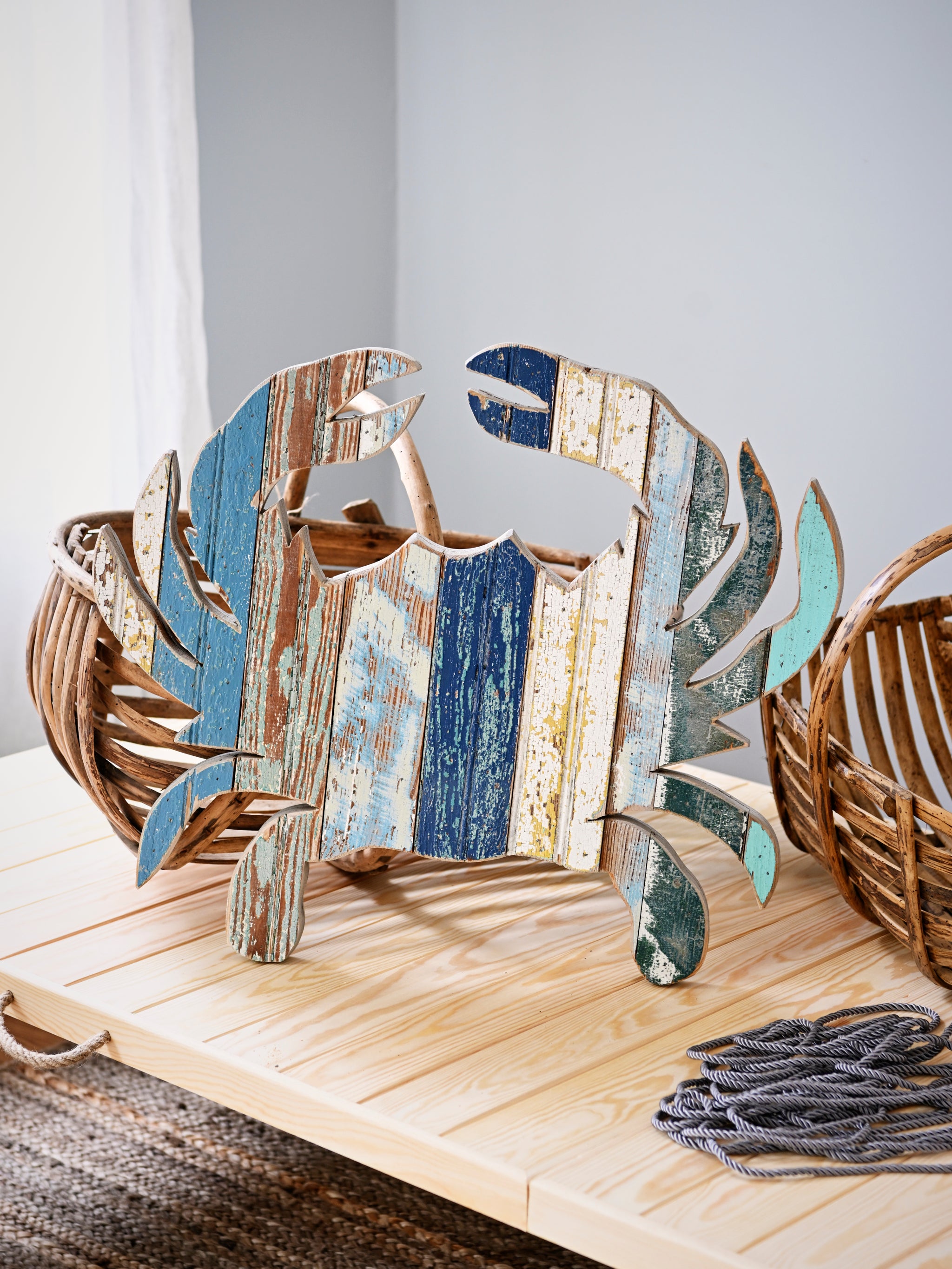 Shop the Reclaimed Wood Blue Crab at Weston Table