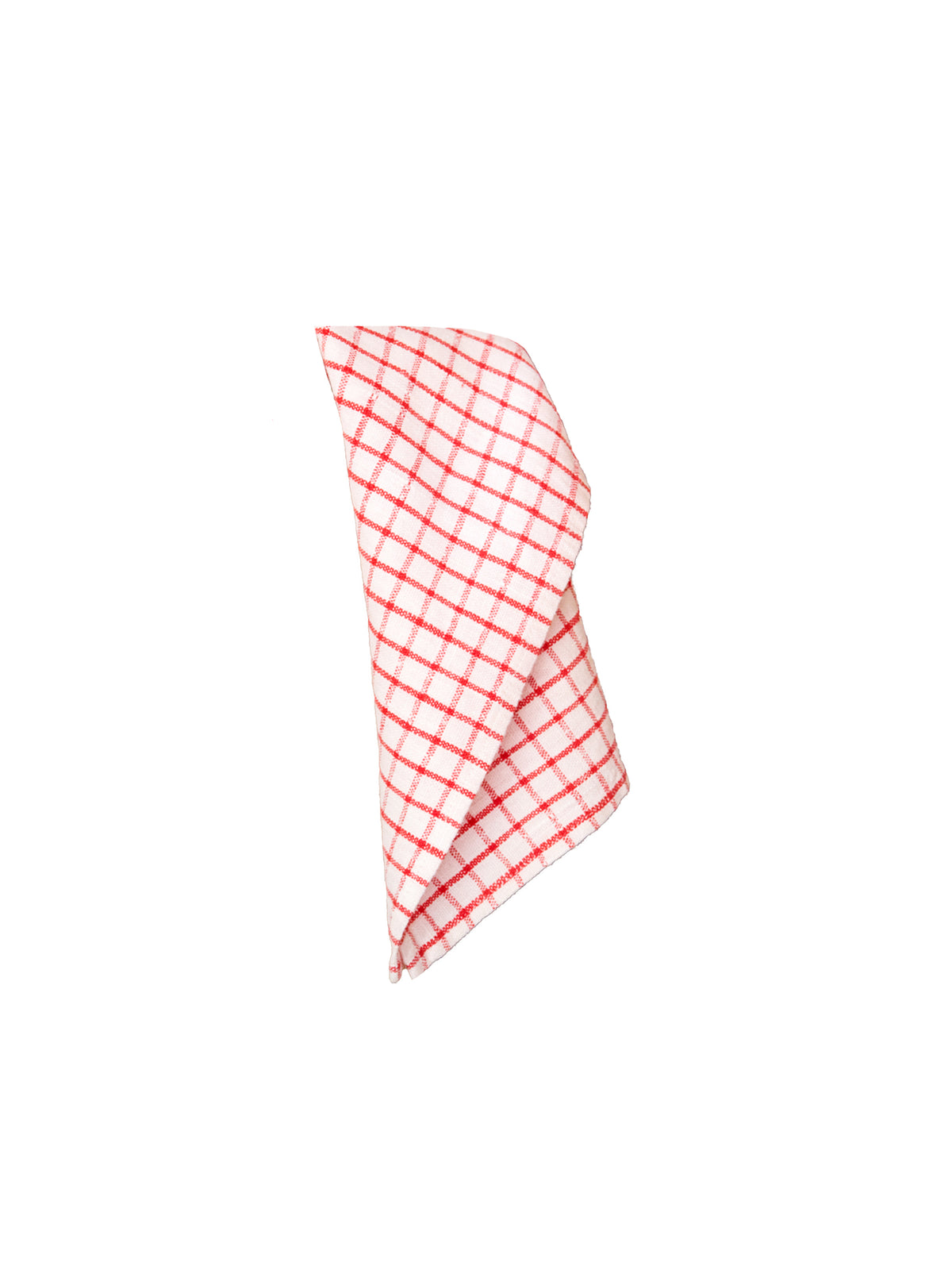 Red and White Graphic Check Kitchen Towels Weston Table