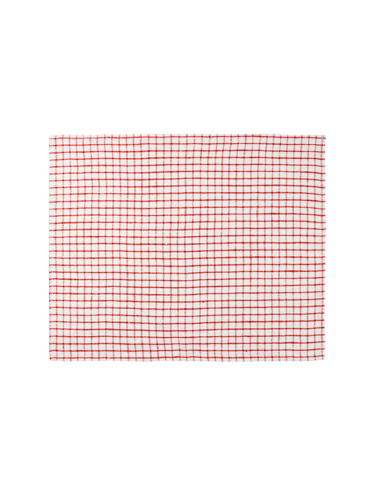 Red and White Graphic Check Linen Collection