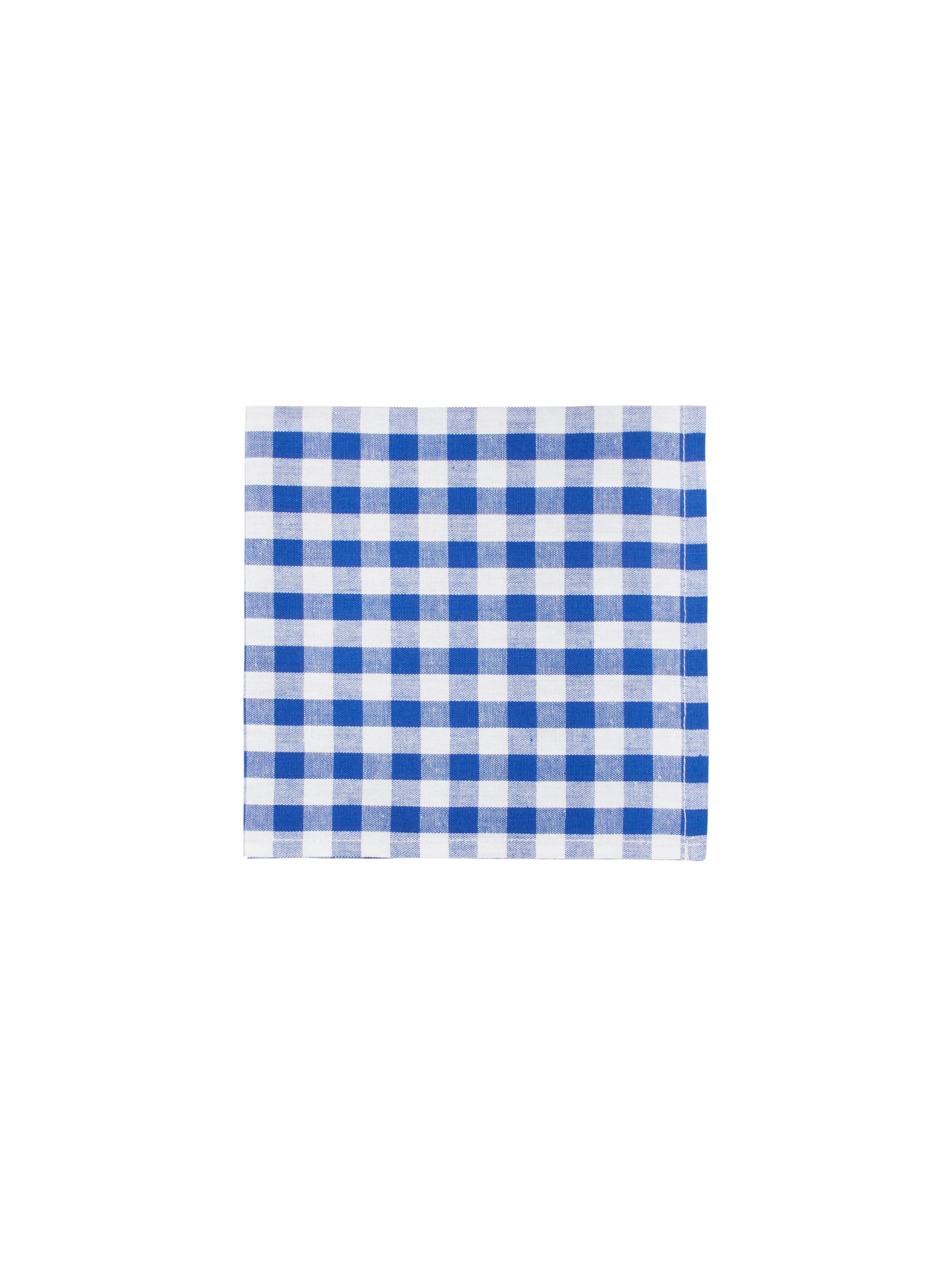 Royal Blue Gingham Linen Napkins 13 Inch Set of Four Weston Table