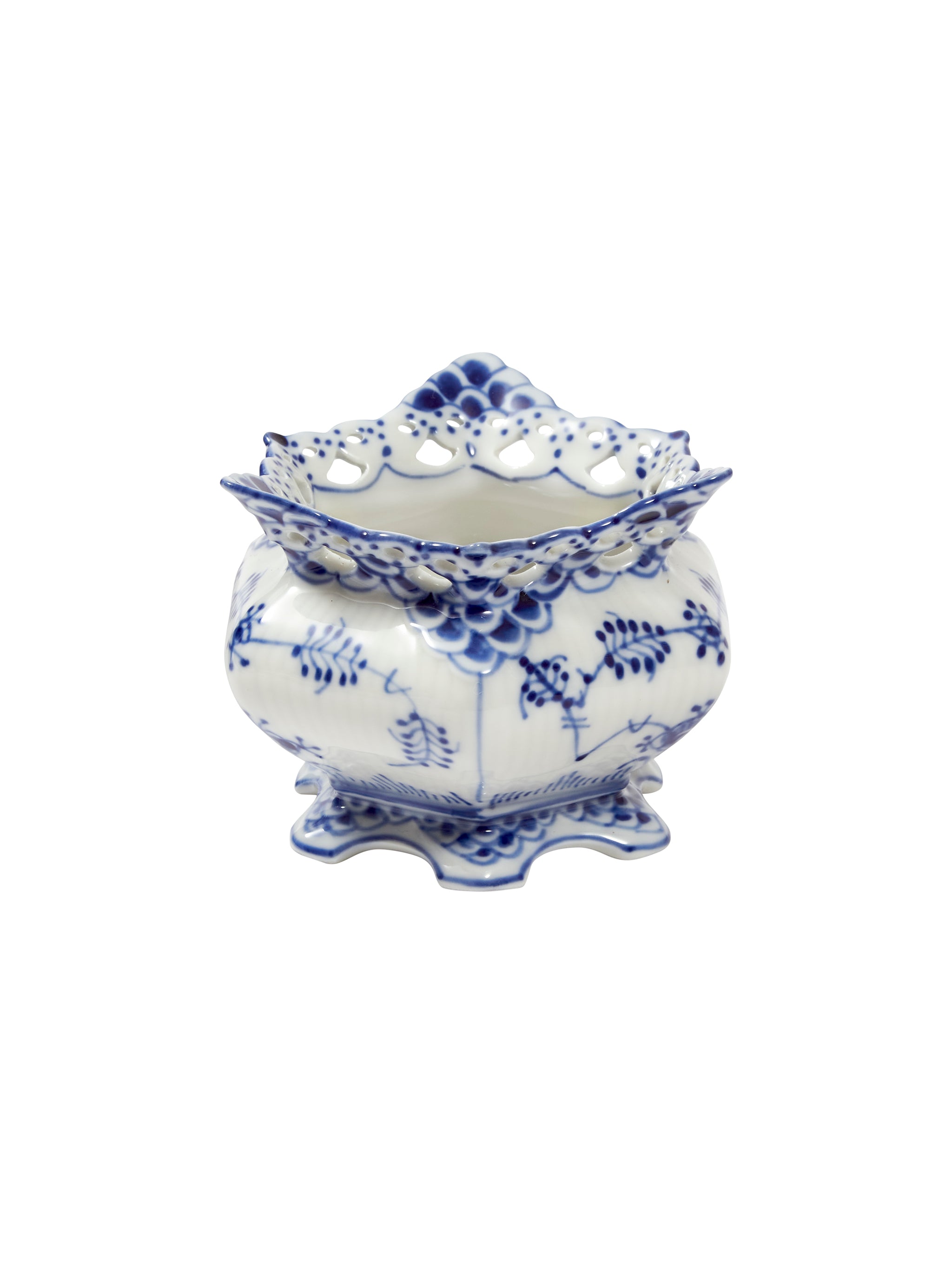 Shop the Royal Copenhagen Blue Fluted Full Lace Open Sugar Bowl