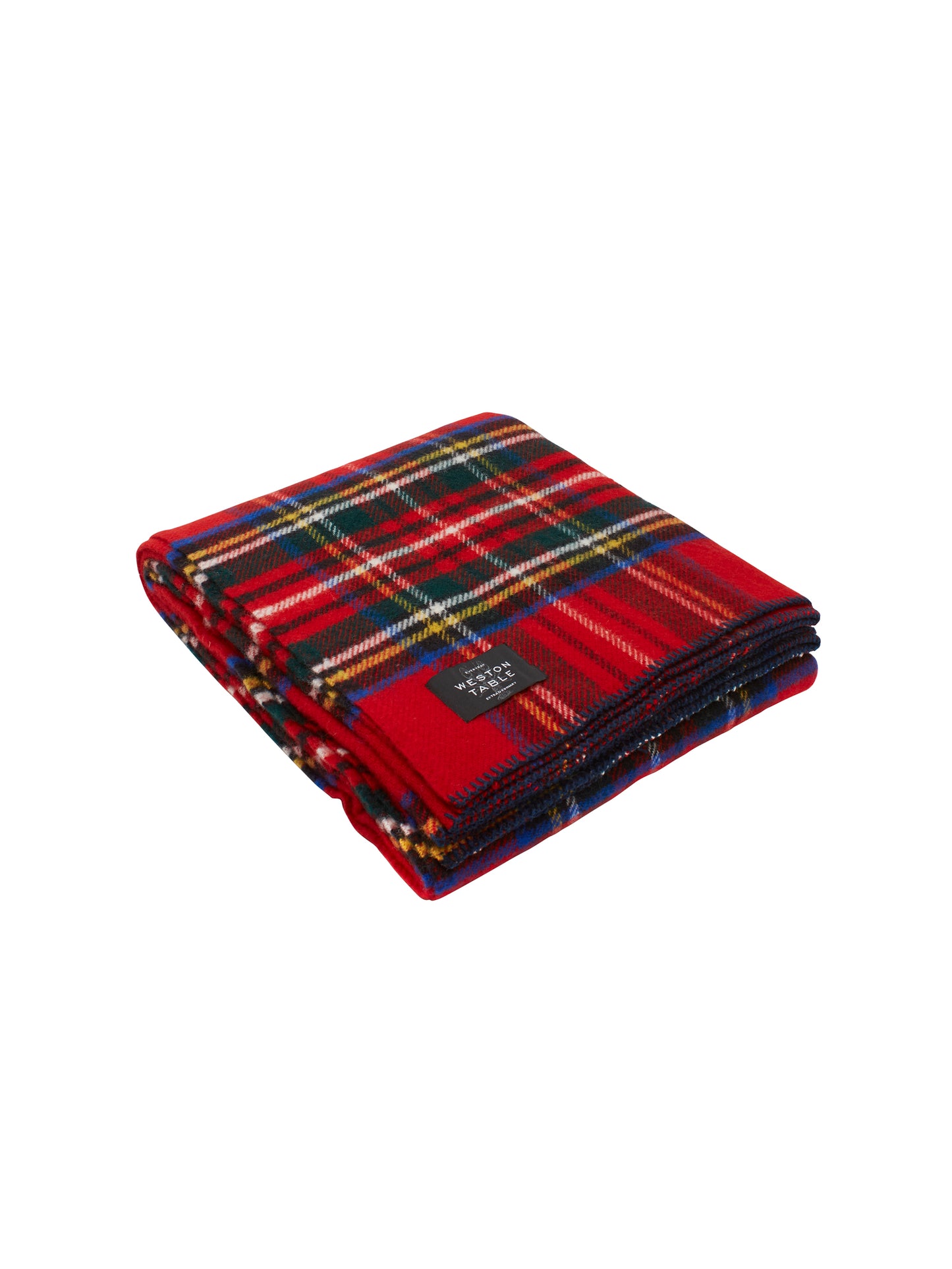 Royal Stewart Whip Stitch Throw Weston Table